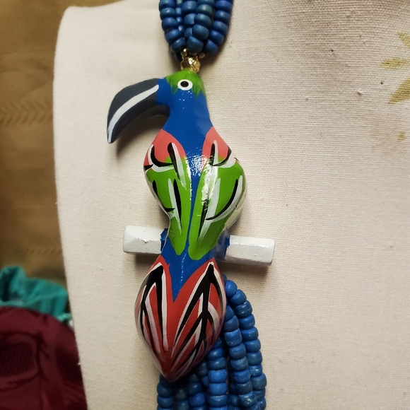 JIMMY Buffet style Parrot earrings & necklace - Picture 5 of 8